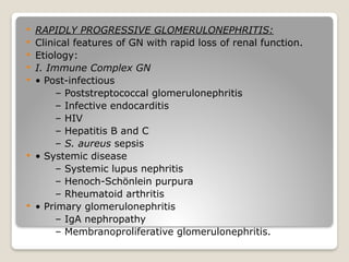 Comprehensive Overview of Acute Glomerulonephritis and Related Renal ...