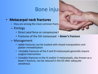 Acute hand injury management | PPTX