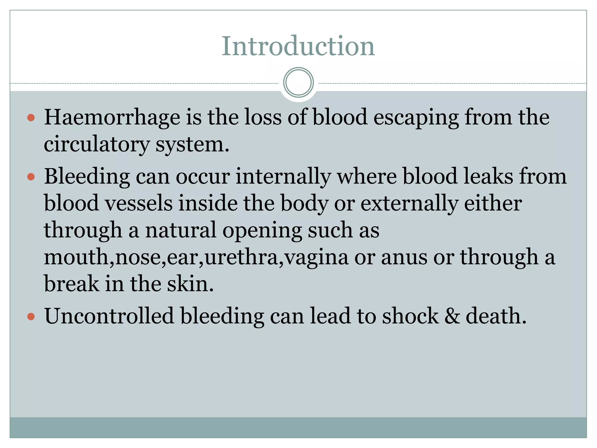 Acute Hemorrhage.pptx | Death, Injury, or Military Conflict | Sensitive ...