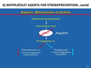 3] ANTIPLATELET AGENTS FOR STROKEPREVENTION…contd
 