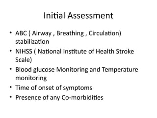 Comprehensive Management and Treatment of Acute Ischemic Stroke ...