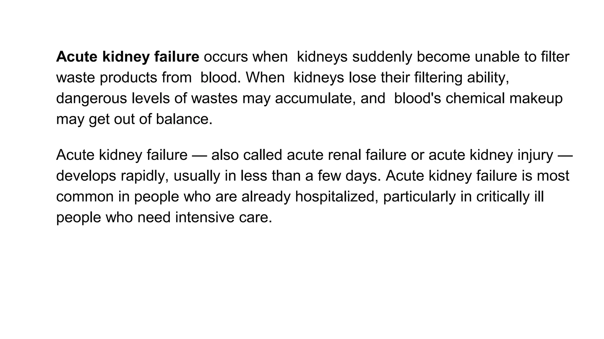 Curated visual reference: Advanced Kidney Disease Minor Stamina Loss Reference: Acute Kidney Failure A Comprehensive Study