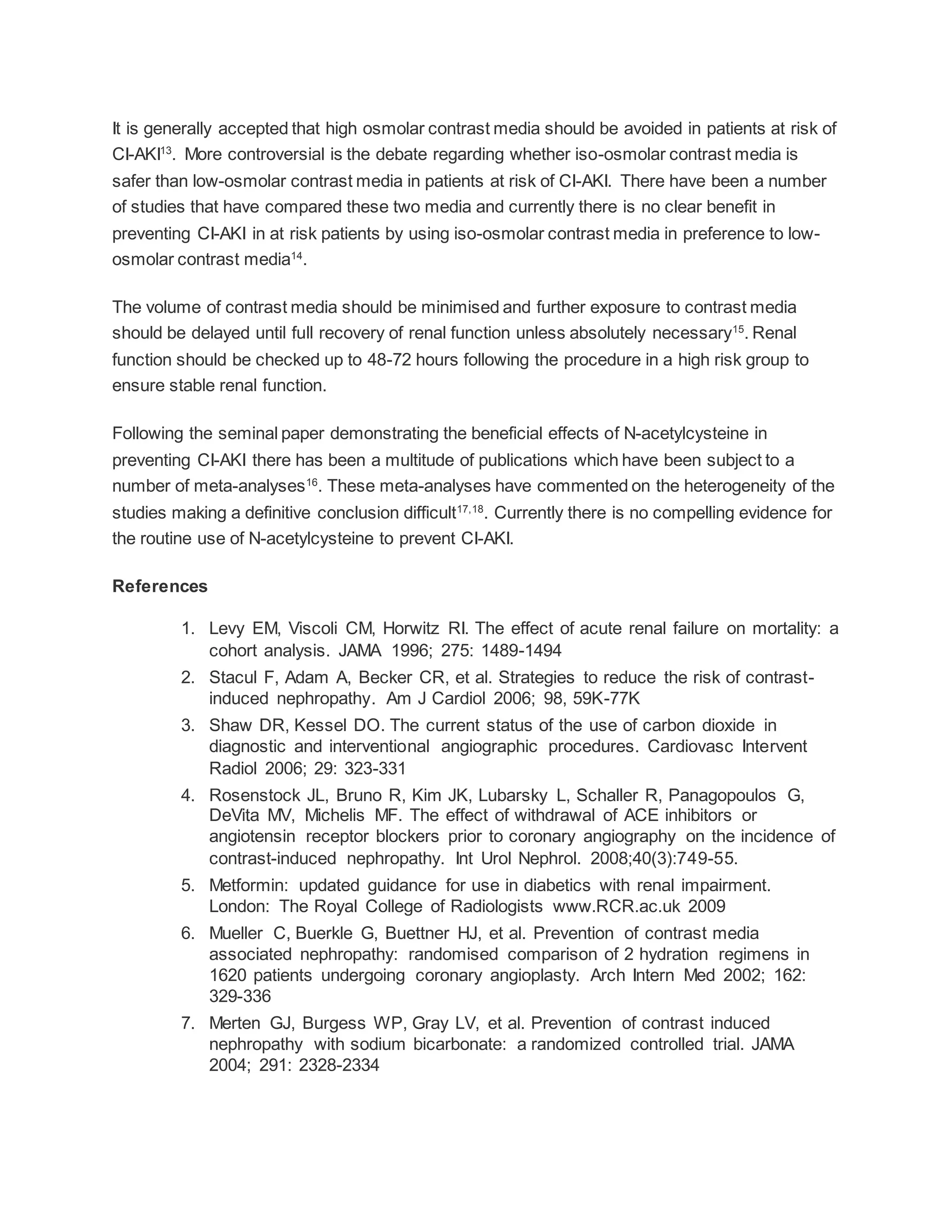Acute kidney injury asa guidelines