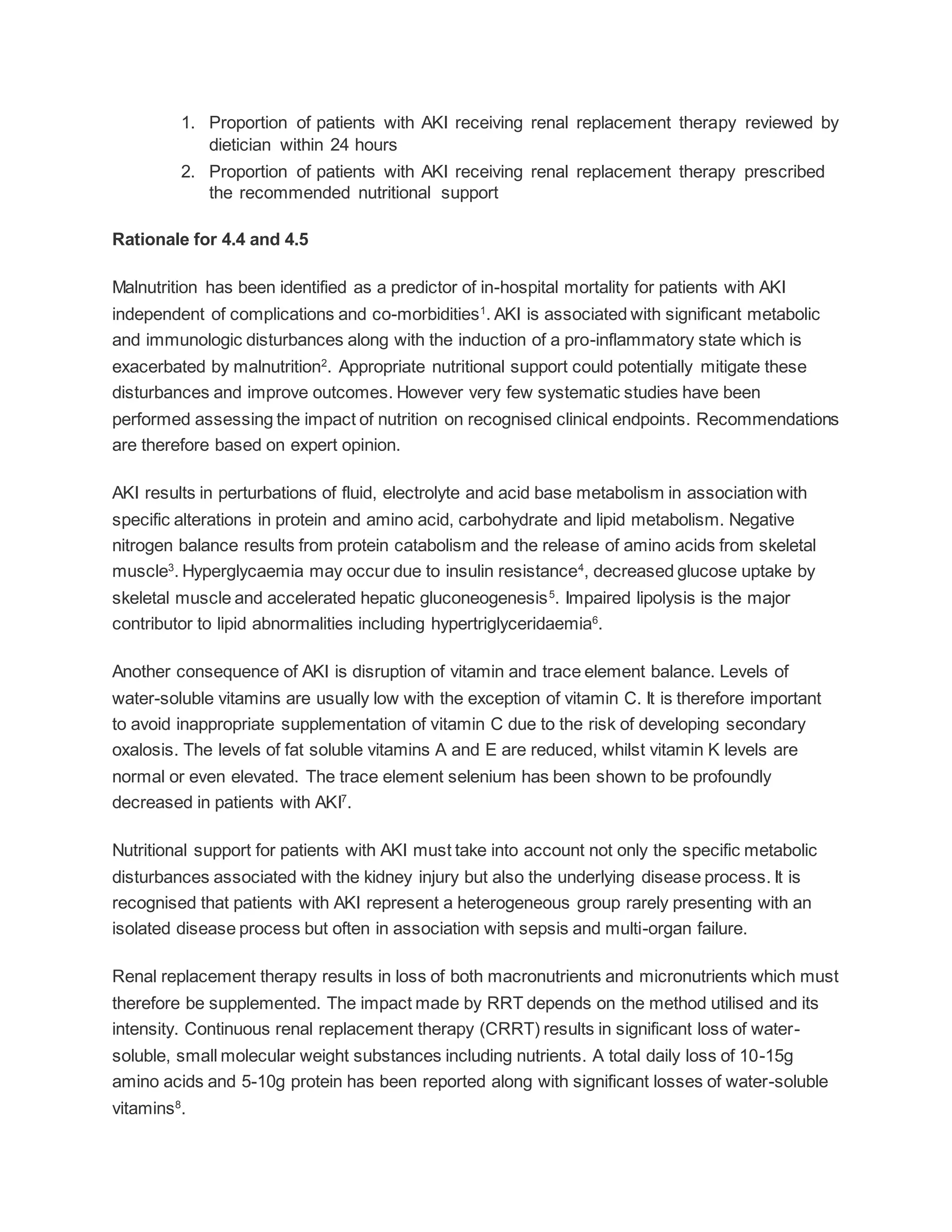 Acute kidney injury asa guidelines