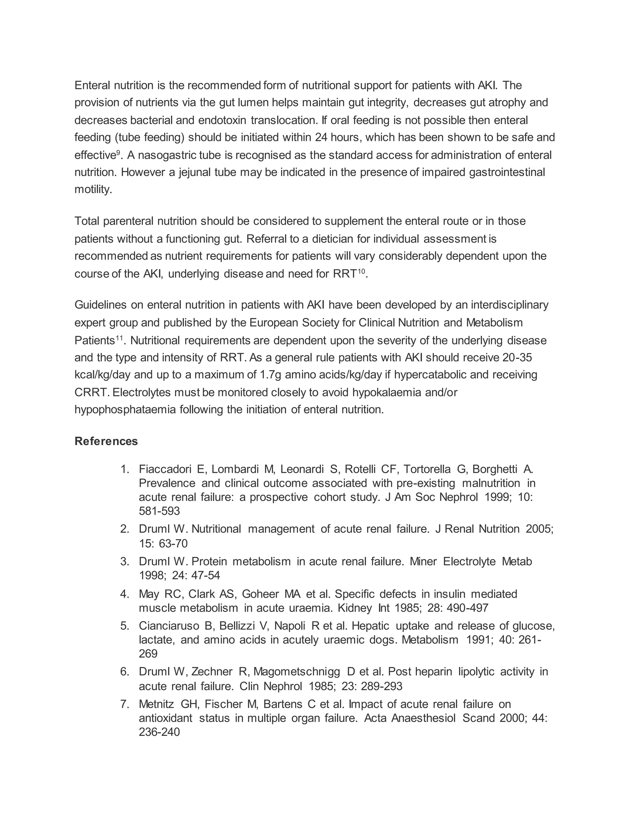 Acute kidney injury asa guidelines