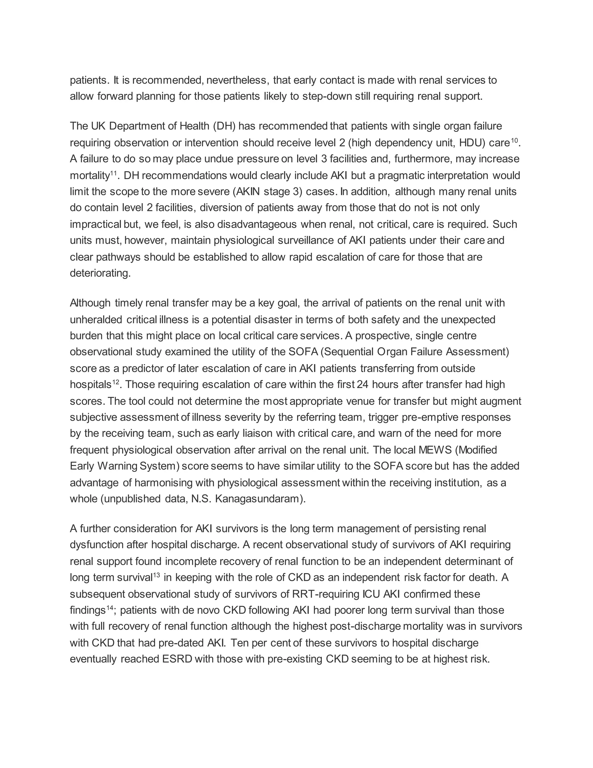 Acute kidney injury asa guidelines