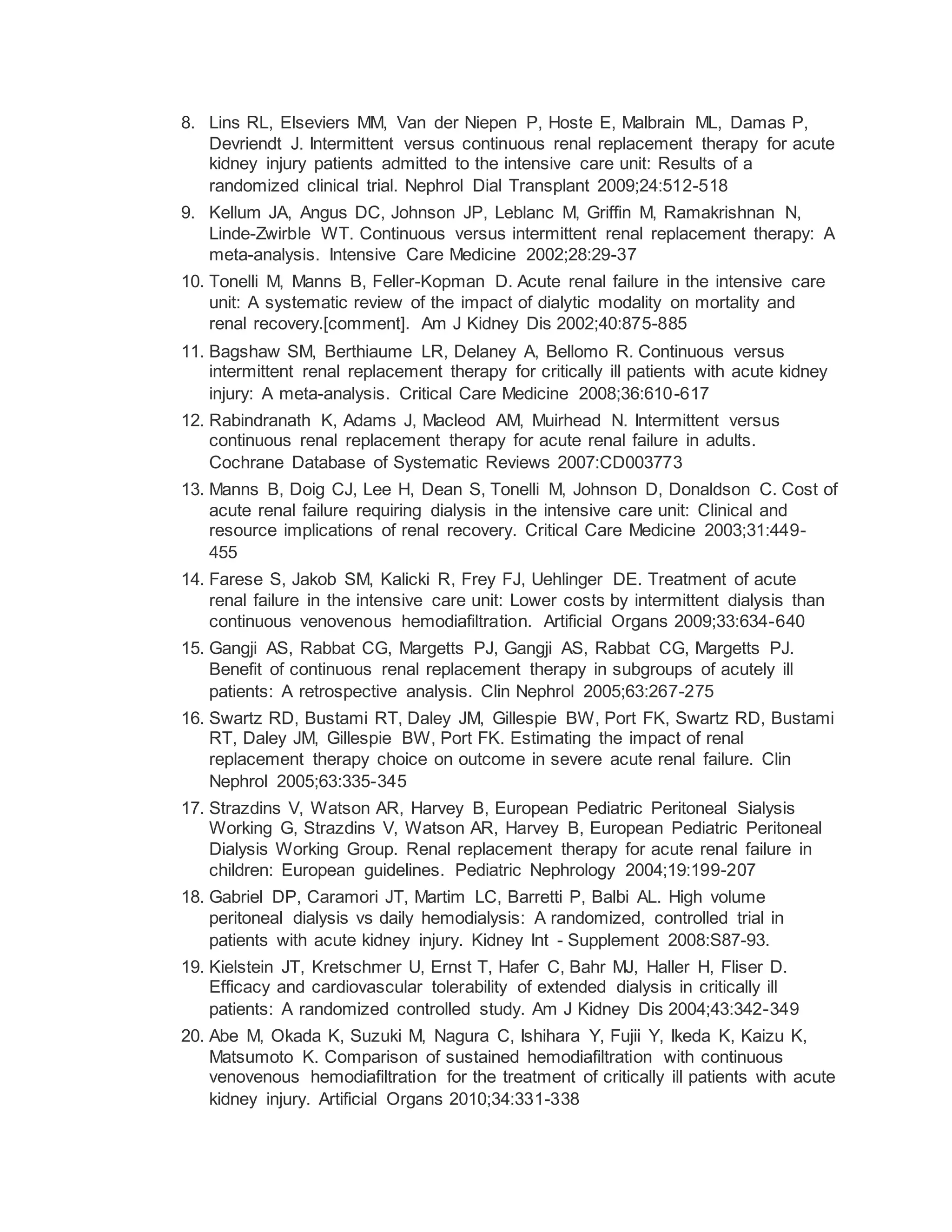 Acute kidney injury asa guidelines