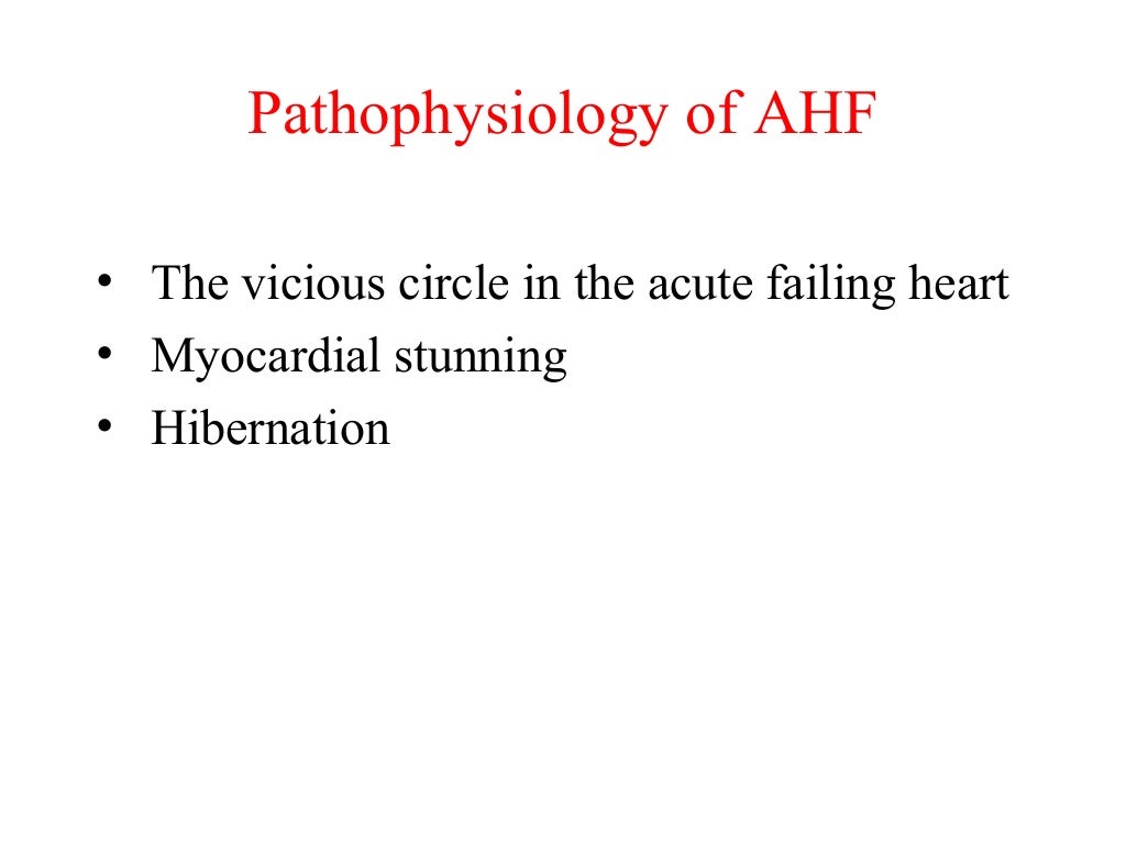 Acute Left Ventricular Failure