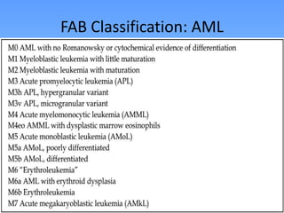 FAB Classification: AML
 