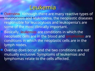 Leukemia Types Overview Acute AML CML ALL CLL types of Leukemias 2.ppt