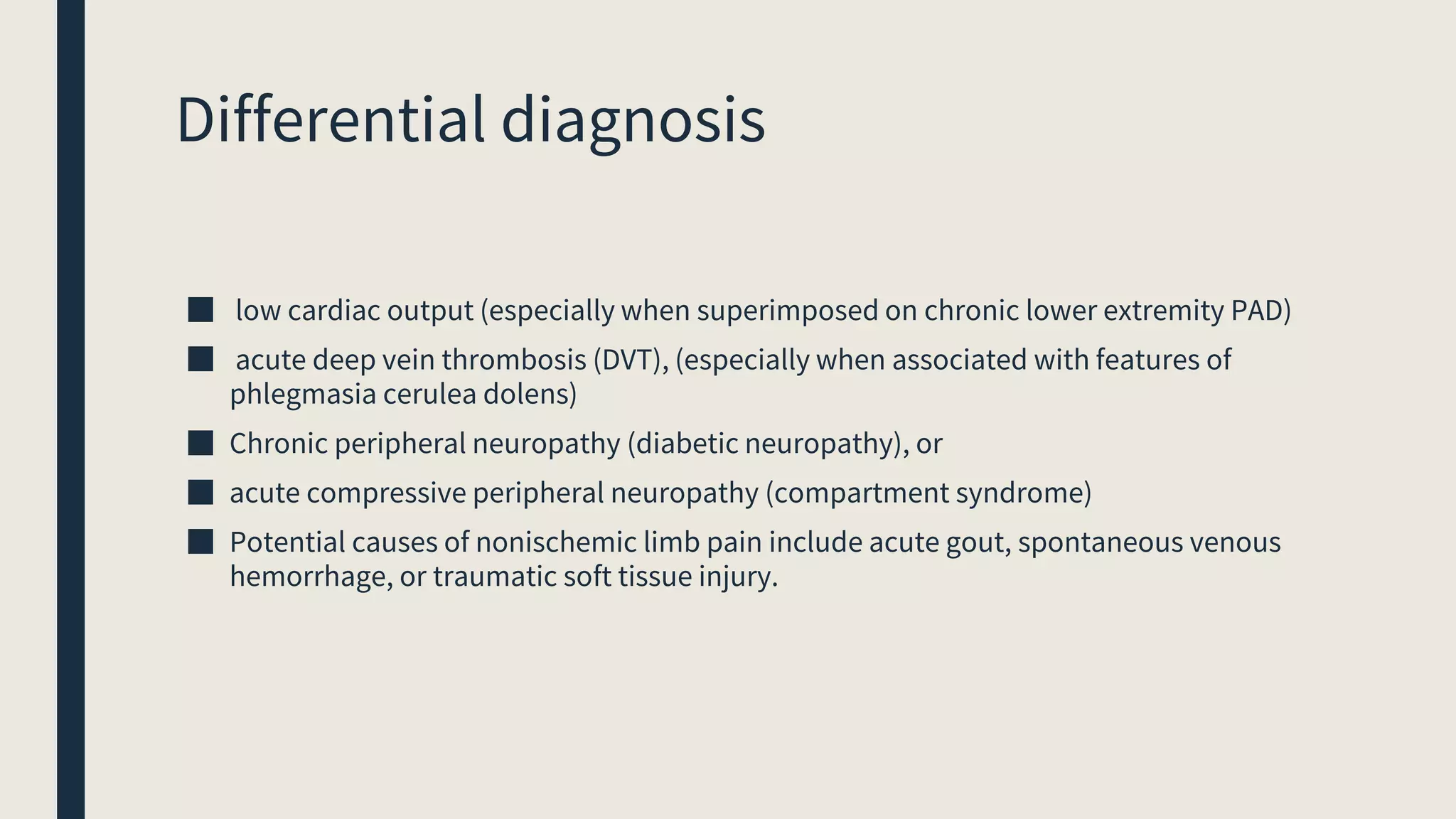Acute limb ischemia | PPTX