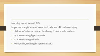 Slide of Acute limb ischemia (diagnosis, complication, management) | PPTX