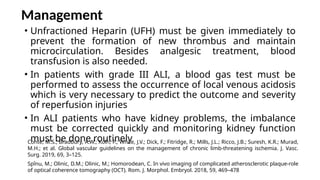 Comprehensive Overview and Management of Acute Limb Ischemia | PPTX