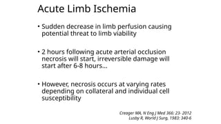 Comprehensive Overview and Management of Acute Limb Ischemia | PPTX