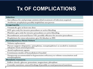 Tx OF COMPLICATIONS
 