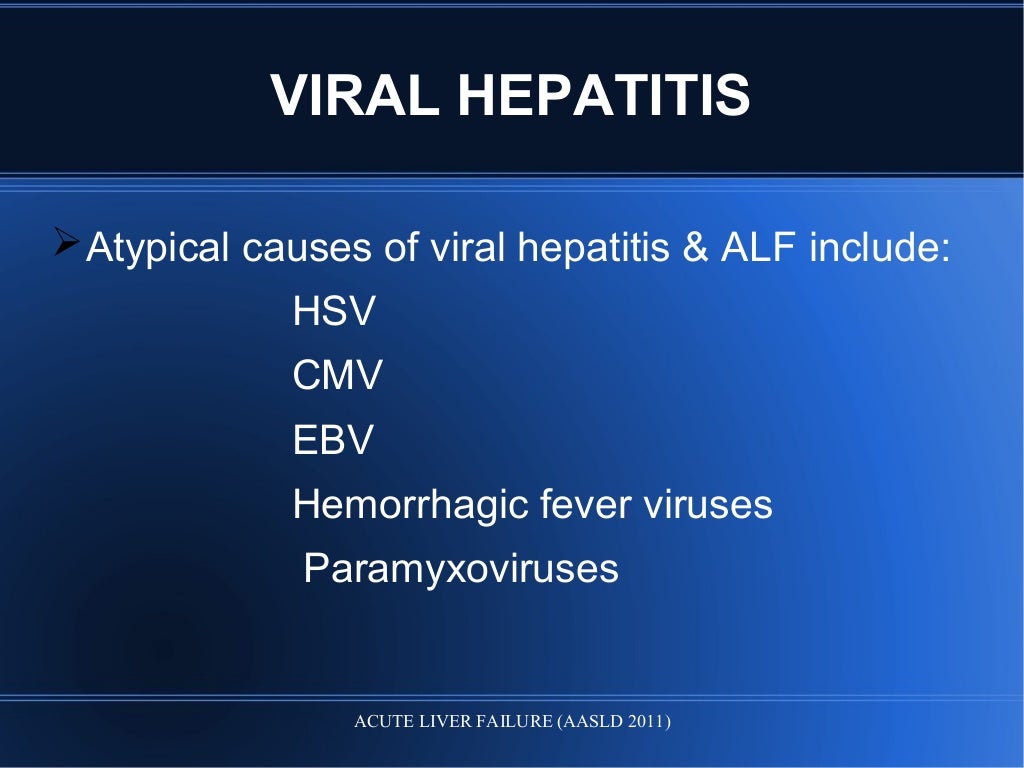 Acute liver failure