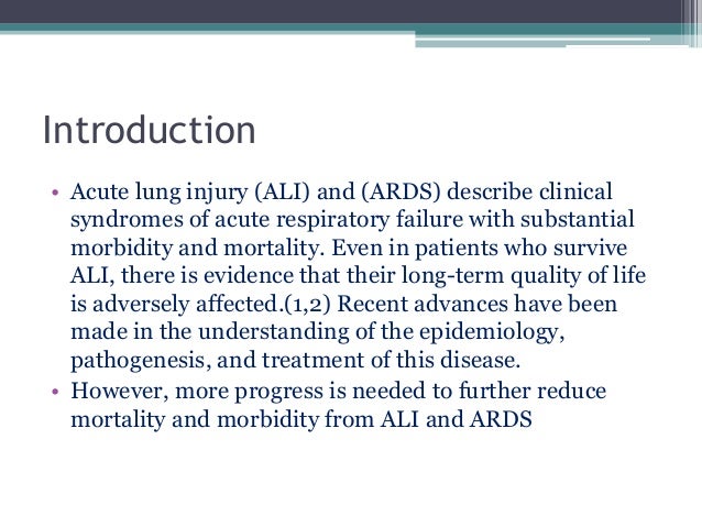 acute lung injury Abstract acute lung injury (ali) and acute respiratory distress syndrome (ards) are severe respiratory diseases that have not been. acute lung injury Abstract acute lung injury (ali) and acute respiratory distress syndrome (ards) are severe respiratory diseases that have not been.
