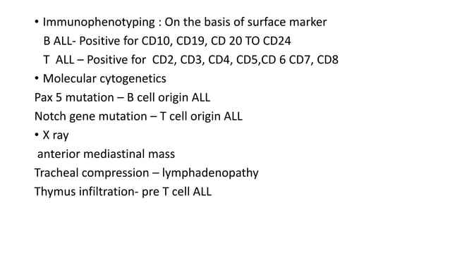 Acute Lymphoblastic Leukemia Pediatrics Pptx