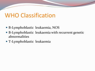 Acute lymphoblastic leukemia (ALL) dr arun haldia | PPTX