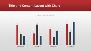 Title and Content Layout with Chart
4.3
2.5
3.5
4.5
2.4
4.4
1.8
2.8
2
2
3
5
CATEGORY 1 CATEGORY 2 CATEGORY 3 CATEGORY 4
Series 1 Series 2 Series 3
 
