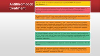 Antithrombotic
treatment
 