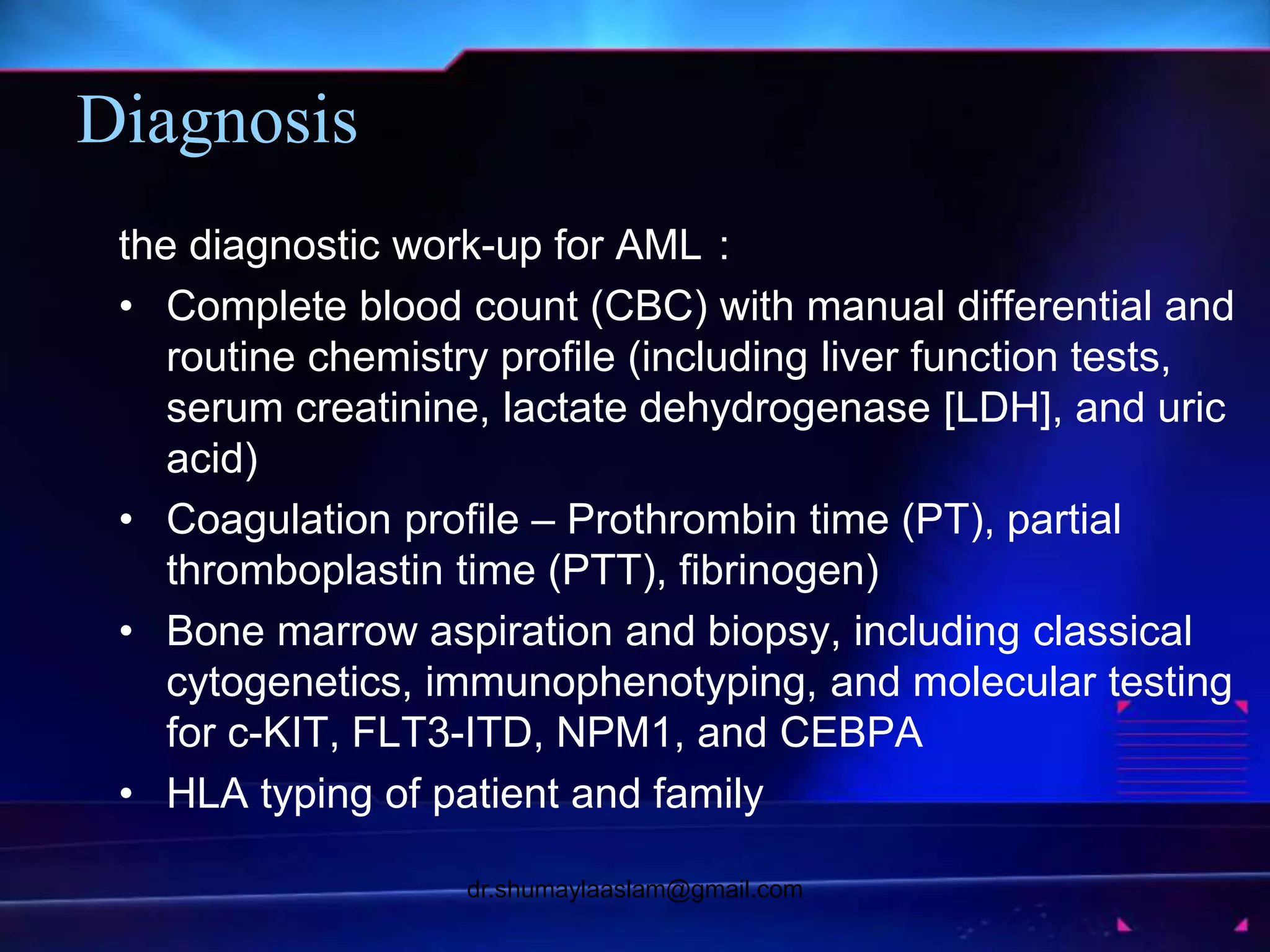 Acute myeloid leukemia | PPTX