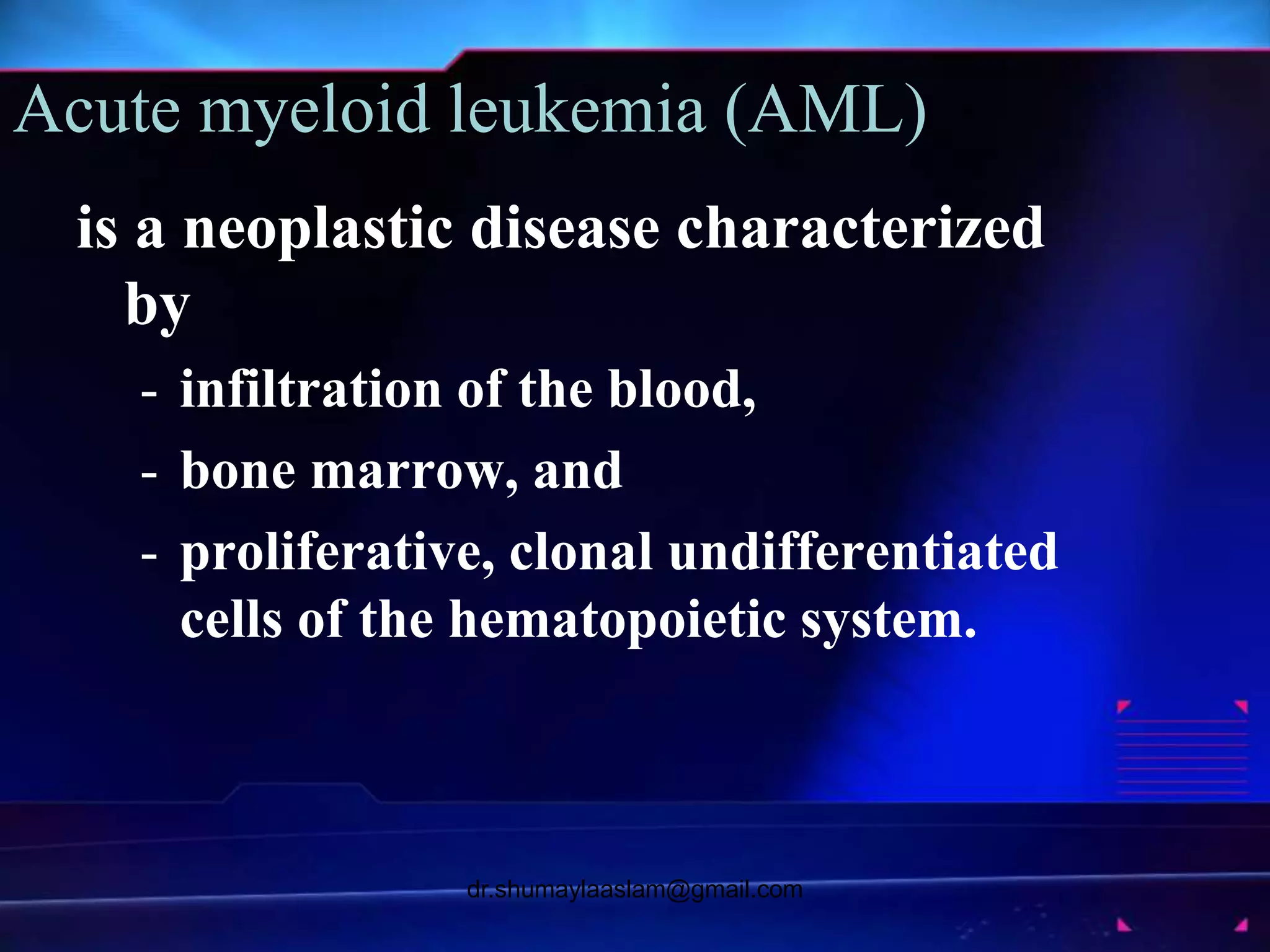 Acute myeloid leukemia | PPTX