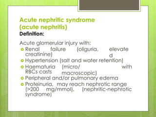 Comprehensive Overview of Acute Nephritic Syndrome and Post ...