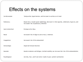 Effects on the systems
 