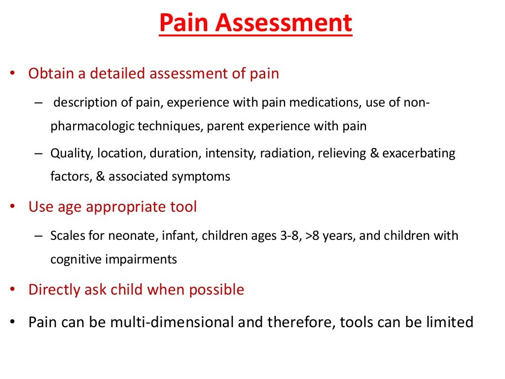 Acute pain in children