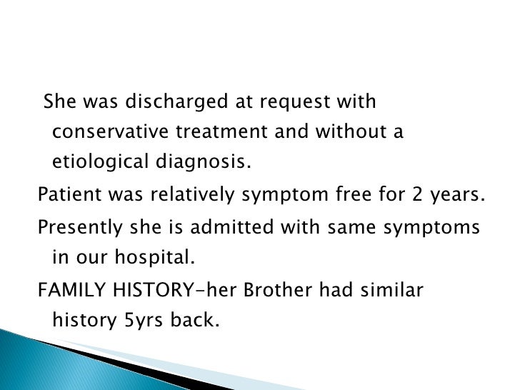 Case study patient with acute and recurrent pancreatitis