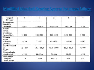 Modified Marshall Scoring System for organ failure
 
