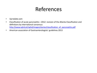 Acute pancreatitis atlanta classification & management | PDF
