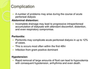 Acute peritoneal dialysis prescription | PPTX