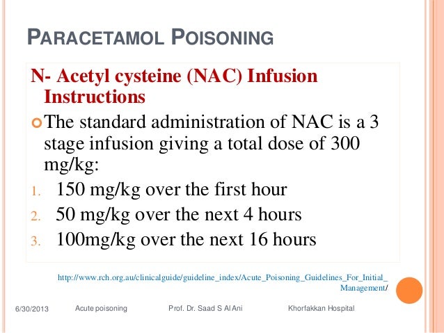 acetylcysteine dose paracetamol overdose n poisoning guidelines management initial Acute for acetylcysteine dose paracetamol overdose n poisoning guidelines management initial Acute for