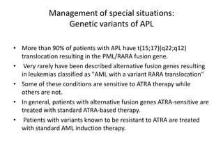 Acute promyelocytic leukemia | PPTX