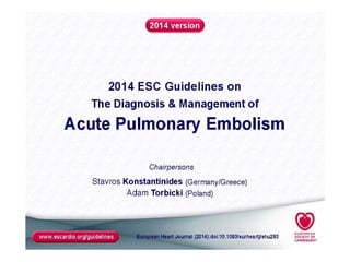 Acute pulmonary embolism