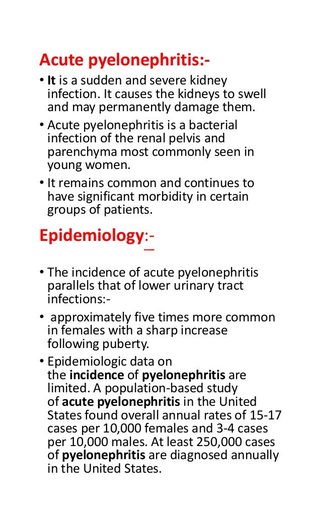 Acute Pyelonephritis Icd 10 Acute pyelonephritis