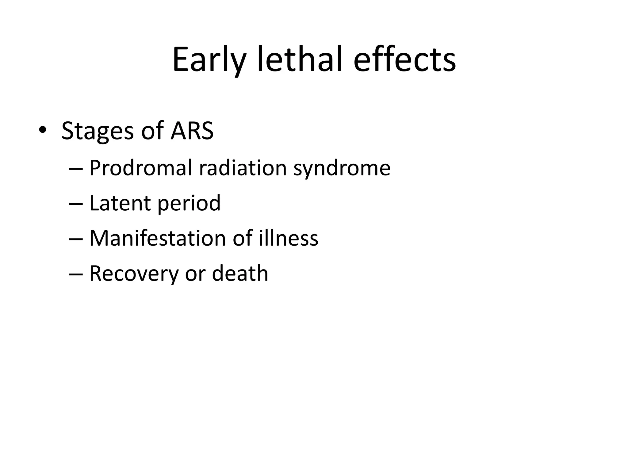 Acute radiation syndrome | PPT