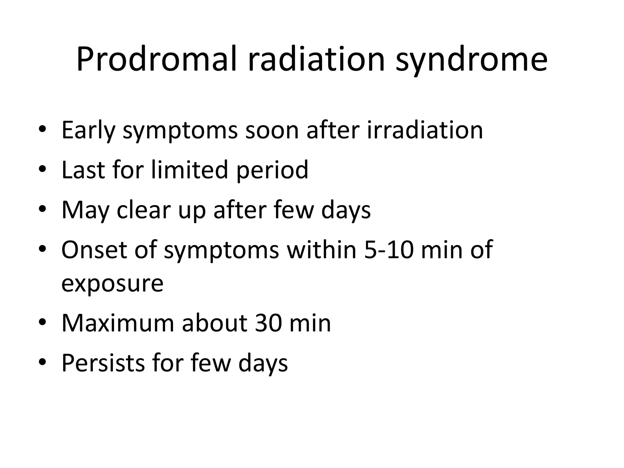 WHAT ARE THE 4 STAGES OF ACUTE RADIATION SYNDROME visual data 8
