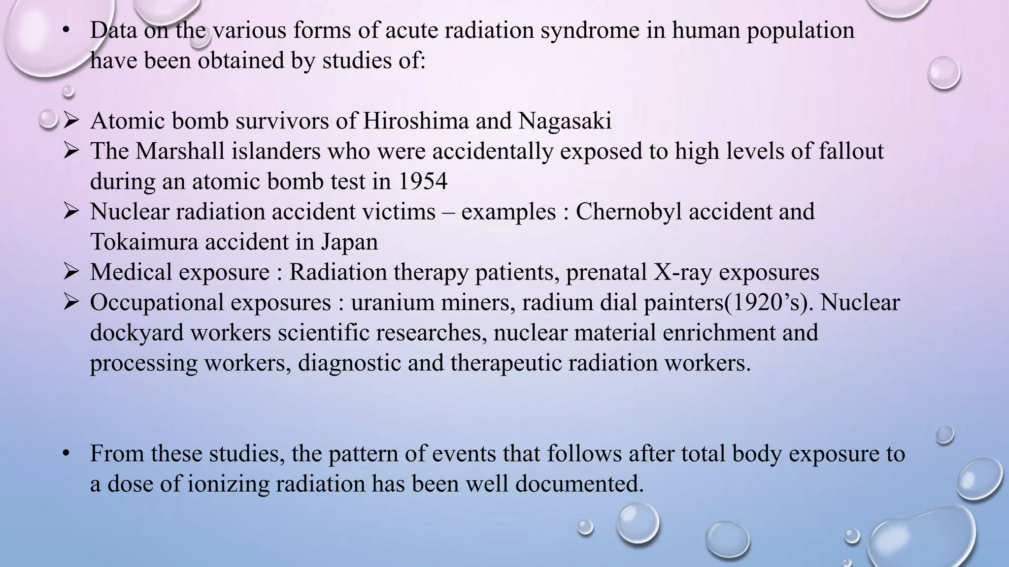 Fda Radium Victim ACUTE RADIATION SYNDROME.pptx | Digestive Disorders | Diseases and ...