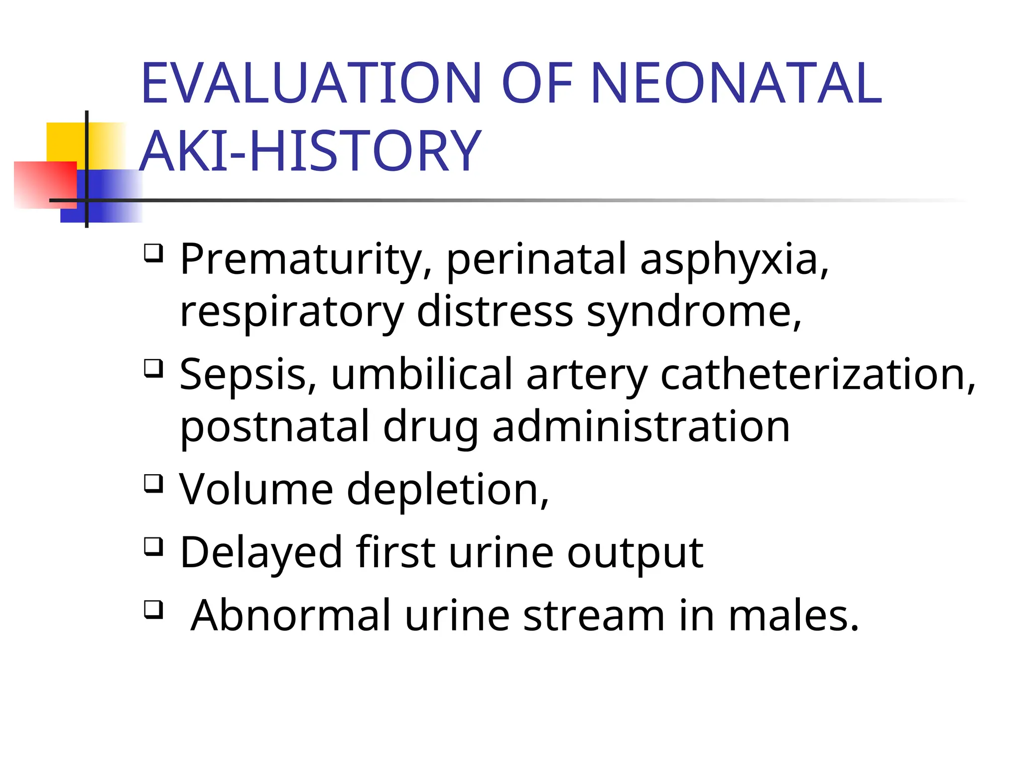 ACUTE RENAL INJURY IN NEONATES best approach | PPT