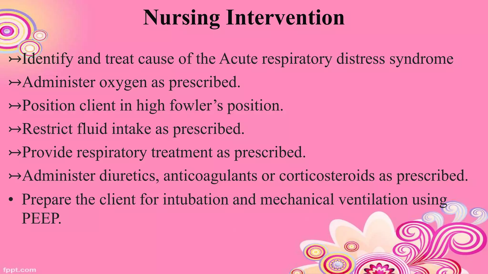Acute respiratory distress syndrome | PPTX