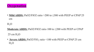 Ards Pao2/fio2 Classification ACUTE RESPIRATORY DIST SYNDROME PPT.pptx