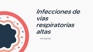 Infecciones de
vias
respiratorias
altas
MIP SANCHEZ
 