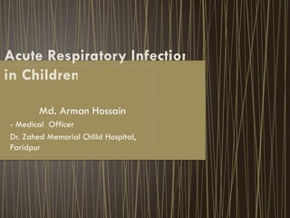 Comprehensive Overview of Acute Respiratory Infections in Children ...