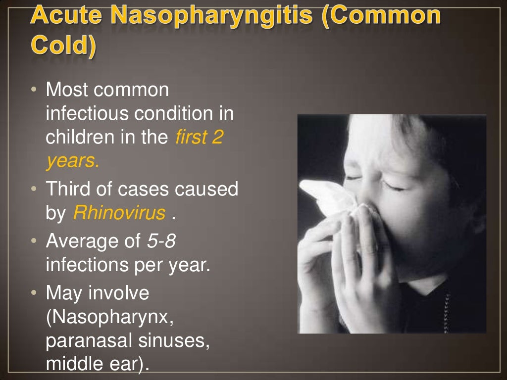 Acute respiratory infections in children
