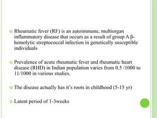 Rf And Rhd Acute rheumatic fever | PPTX