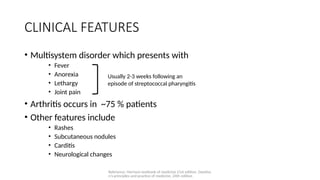 ACUTE RHEUMATIC FEVER- clinical features | PPTX