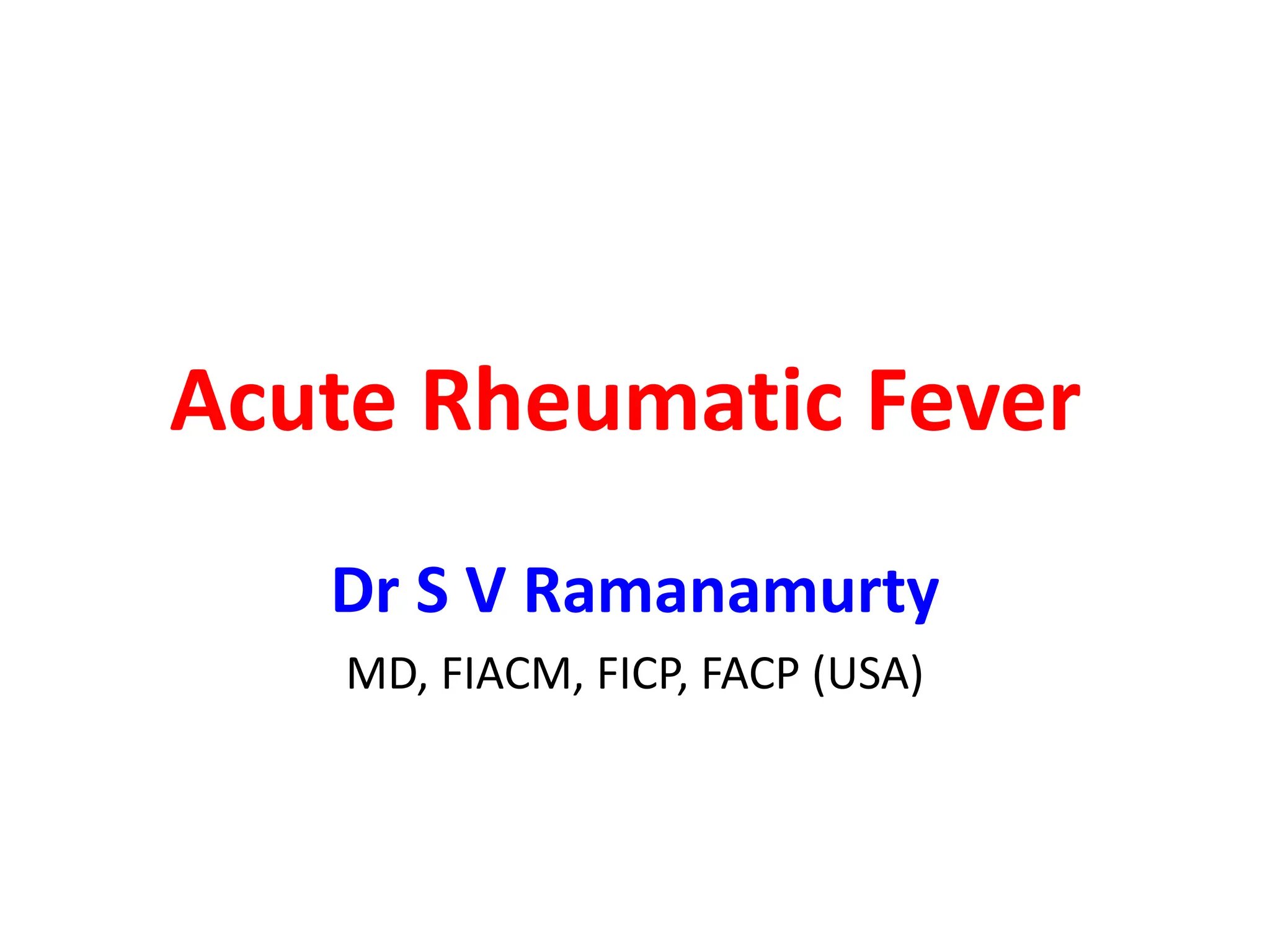 acute Rheumatic fever it's management.pptx